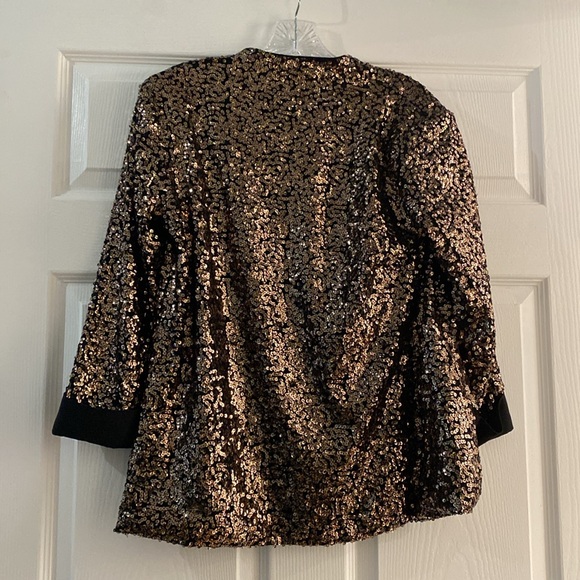 Sam Edelman Gold Sequin Blazer Jacket - Picture 4 of 4